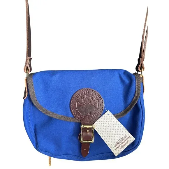 Duluth Pack Royal Blue Canvas Crossbody Bag With Leather Strap & Accents - Picture 8 of 8